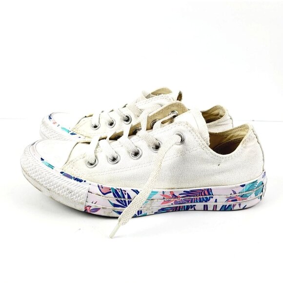 Converse White Canvas with tropical sole - Size 5 - Picture 6 of 8